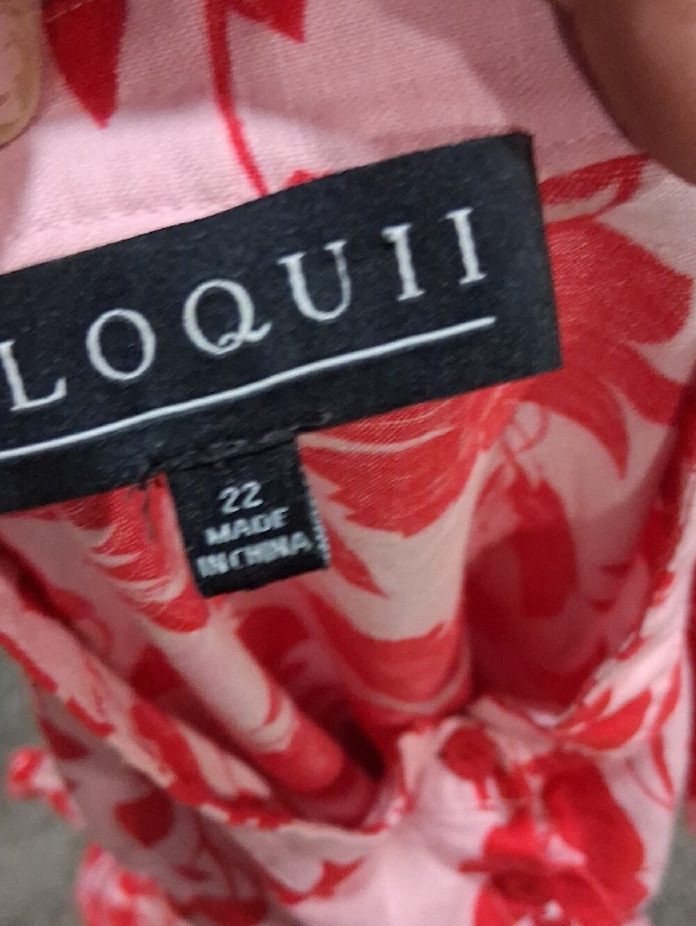 Eloquii Pink Maxi Dress with Red Floral Print - Picture 6 of 6